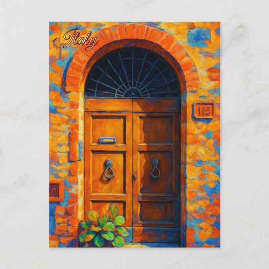 ヴィンテージドータスカニーイタリアレトロヨーロッパ旅行 ポストカード (正面)