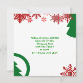 ヴィンテージドーターメリークリスマスレッドスノーフレーク (裏面)