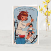 ヴィンテージドーター誕生日カード カード (黄色い花)