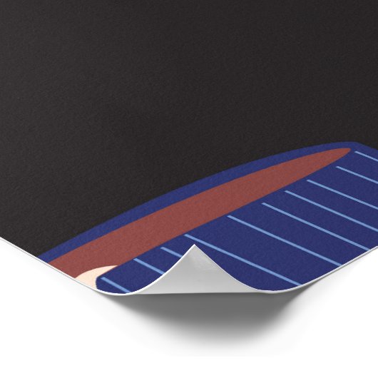 ヴィンテージドードルカップシームレス背景 ポスター (角)