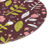 ヴィンテージドードルフローラシームレスパターン カッティングボード (角)