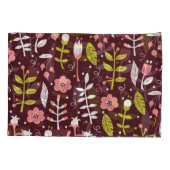 ヴィンテージドードルフローラシームレスパターン 枕カバー (裏面)