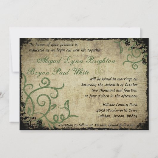 ヴィンテージドードル結婚式招待状 招待状 (正面)