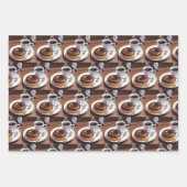 ヴィンテージドーナツ及びコーヒー誕生日 ラッピングペーパーシート (正面3)