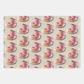 ヴィンテージドーナツ及びコーヒー誕生日 ラッピングペーパーシート (正面2)