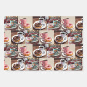 ヴィンテージドーナツ及びコーヒー誕生日 ラッピングペーパーシート (正面)