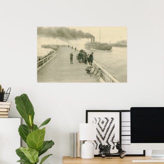 ヴィンテージドーバーからオステンドへの郵便船 ポスター (ホームオフィス)