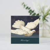 ヴィンテージドーブブルーベビーシャワー招待状 招待状 (スタンド正面)