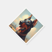 ヴィンテージド絵画ベルマン スタンダードカクテルナプキン (角)