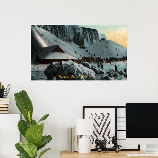 ヴィンテージナイアガラ滝アイスポスター ポスター (ホームオフィス)