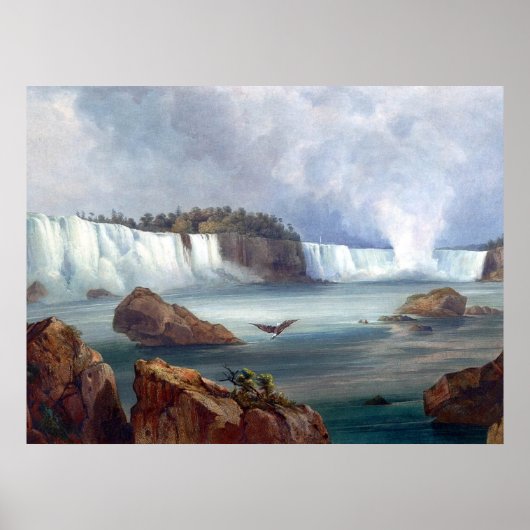 ヴィンテージナイアガラ滝バイカールボドマー1809年~1893年 ポスター (正面)