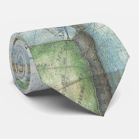 ヴィンテージナイアガラ秋NYの地図(1843) ネクタイ (ロール)
