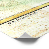 ヴィンテージナイアガラ秋NYの地図(1843) ポスター (角)