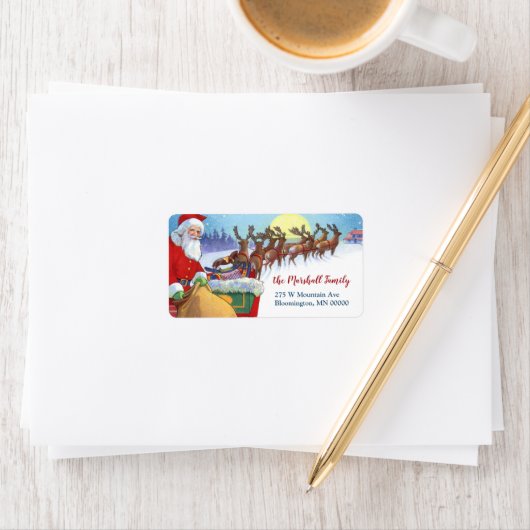 ヴィンテージナイトウィザクリスマス差出人住所 ラベル (インサイチュ)