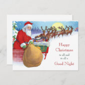 ヴィンテージナイトビクリスマスサンタソレイ ポストカード (正面/裏面)