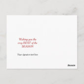 ヴィンテージナイトビクリスマスサンタソレイ ポストカード (裏面)