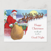 ヴィンテージナイトビクリスマスサンタソレイ ポストカード (正面)