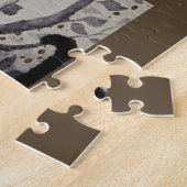 ヴィンテージナイトフクロウウィングオンブランチムーン ジグソーパズル (側面)