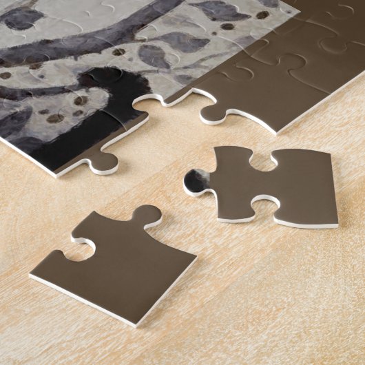 ヴィンテージナイトフクロウウィングオンブランチムーン ジグソーパズル (側面)