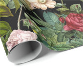 ヴィンテージナイトフローラルガーデンパターン ラッピングペーパー (ロールコーナー)