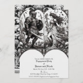 ヴィンテージナイト&ビューティフルメイド婚約パーティ 招待状 (正面/裏面)