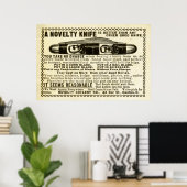 ヴィンテージナイフAd 1899年 ポスター (ホームオフィス)