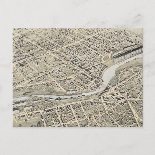 ヴィンテージナシュアNHの写真地図(1875) ポストカード (正面)