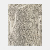 ヴィンテージナシュアNHの写真地図(1883) フリースブランケット (正面)