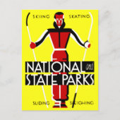 ヴィンテージナショナルおよび州パークWPA旅行 ポストカード (正面)