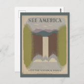 ヴィンテージナショナルパークシーアメリカレトロトラベル ポストカード (正面/裏面)