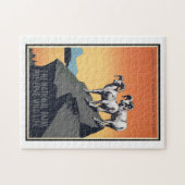 ヴィンテージナショナルパークマウンテンシープトラベルパズル ジグソーパズル (横)