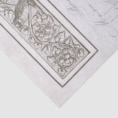 ヴィンテージナシロビンフランスのフクロウ葉のデコページ 薄葉紙 (詳細)