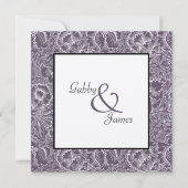 ヴィンテージナス梅模様結婚式招待状 招待状 (正面)