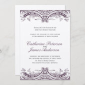 ヴィンテージナス結婚式招待状 招待状 (正面/裏面)