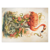 ヴィンテージナチュラルフラミンゴスパラダイス テーブルクロス (正面(横))