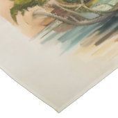 ヴィンテージナチュラルフラミンゴスパラダイス テーブルクロス (アングル)