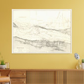 ヴィンテージナッソーバハマの地図(1884) キャンバスプリント (インサイチュ (リビング))