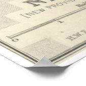 ヴィンテージナッソーバハマの地図(1884) ポスター (角)