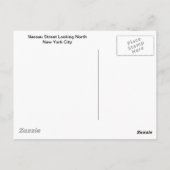 ヴィンテージナッソー通りニューヨークシティ ポストカード (裏面)