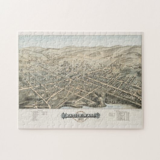 ヴィンテージナティックMAの絵図(1877) ジグソーパズル (横)