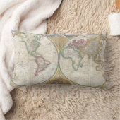 ヴィンテージナビゲーション世界地図 ランバークッション (ブランケット)