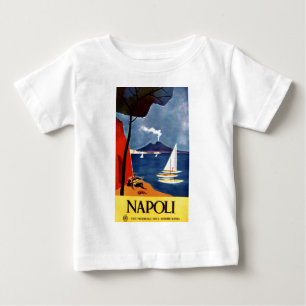 ヴィンテージナポリトラベルラブロマンス ベビーTシャツ