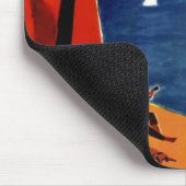 ヴィンテージナポリトラベルラブロマンス マウスパッド (コーナー)