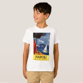 ヴィンテージナポリトラベルラブロマンス Tシャツ (正面フル)