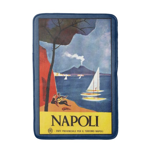ヴィンテージナポリナポリItaly旅行ポスターバスマット バスマット (正面縦)