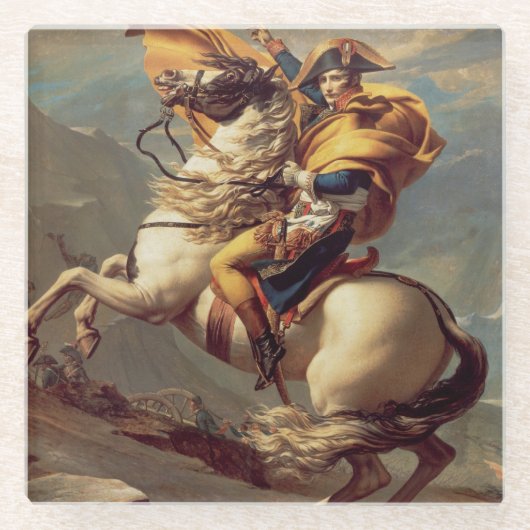 ヴィンテージナポレオン、アルプス横断 ガラスコースター (正面)