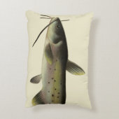 ヴィンテージナマズ魚釣りマリンライフリバーフィッシュ アクセントクッション (裏面(縦))