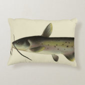 ヴィンテージナマズ魚釣りマリンライフリバーフィッシュ アクセントクッション (裏面)