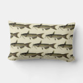 ヴィンテージナマズ魚釣りマリンライフリバーフィッシュ ランバークッション (裏面)