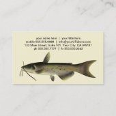 ヴィンテージナマズ魚釣りマリンライフリバーフィッシュ 名刺 (裏面)